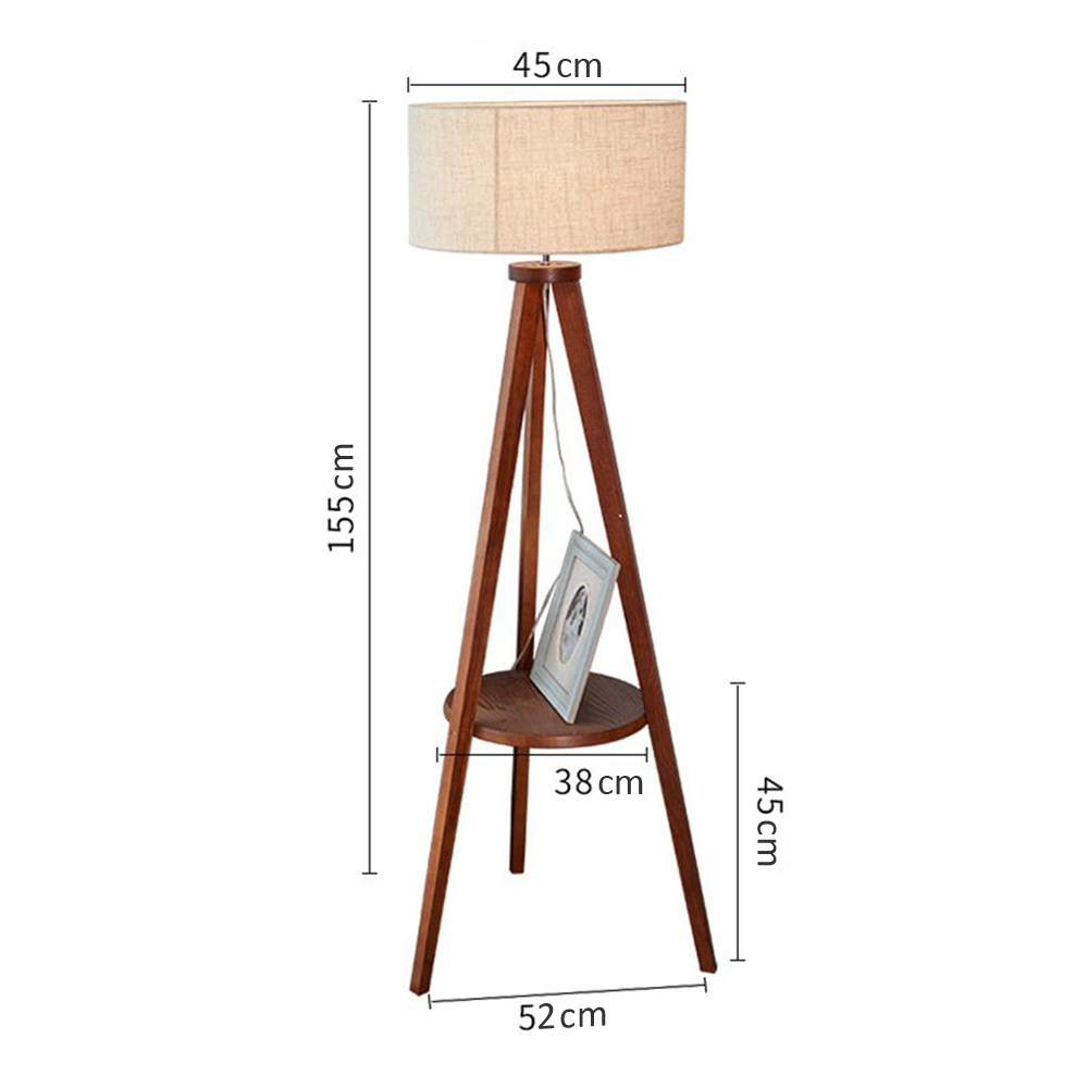 Wooden floor lamp in Scandinavian style