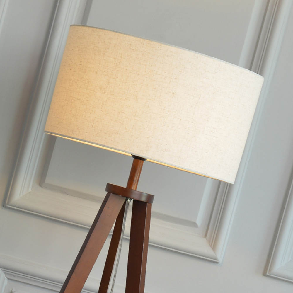 Wooden floor lamp in Scandinavian style