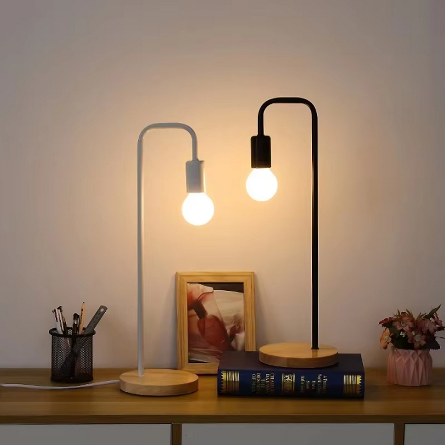 LED table lamp in LOFT style