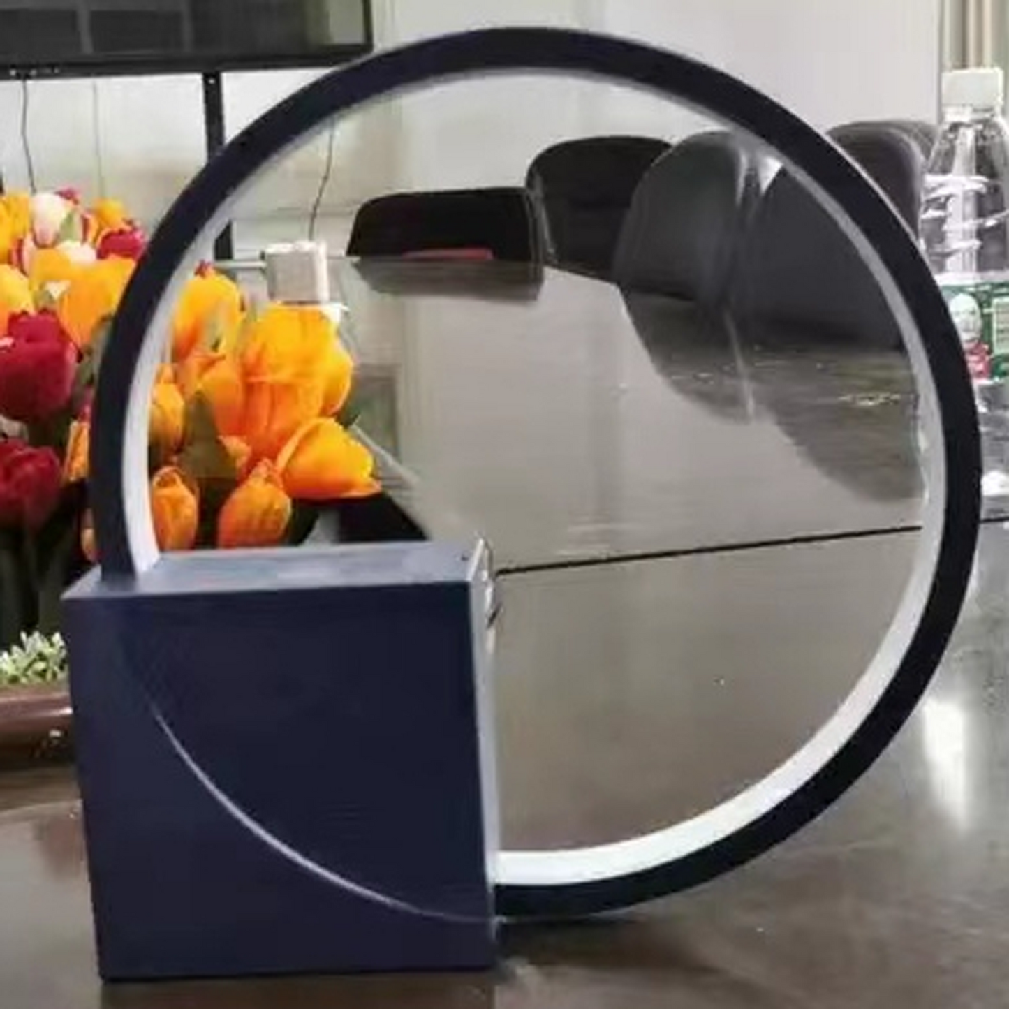 Table lamp-bedside alarm clock.