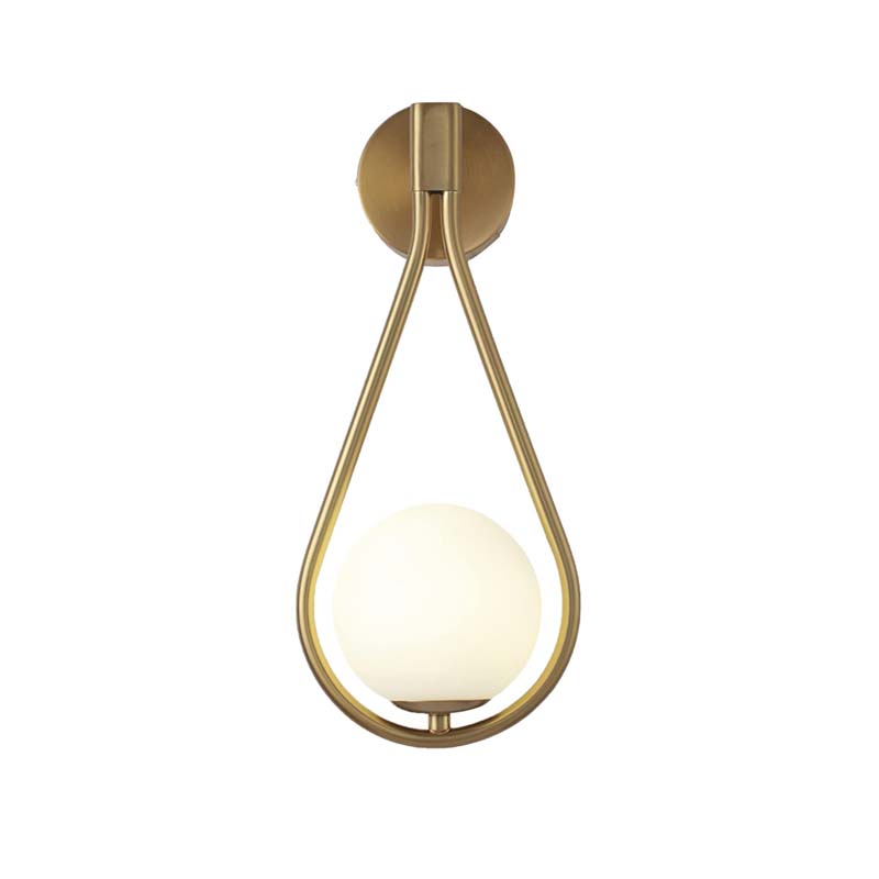 Modern Wall Sconce with Sphere in Loop