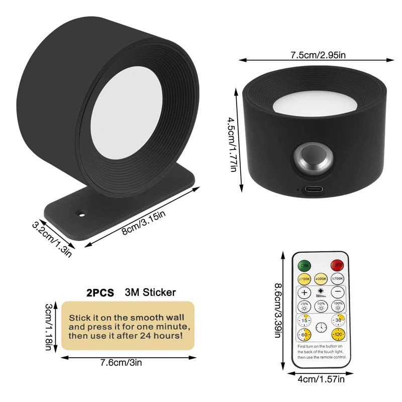 Wireless LED Wall Lamp with Magnetic Mount