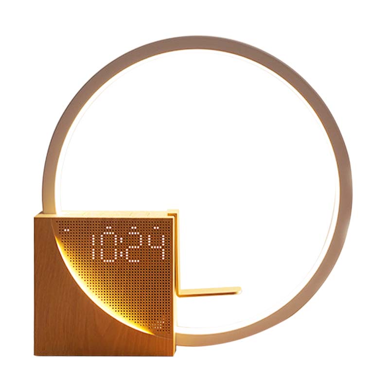 Table lamp-bedside alarm clock.