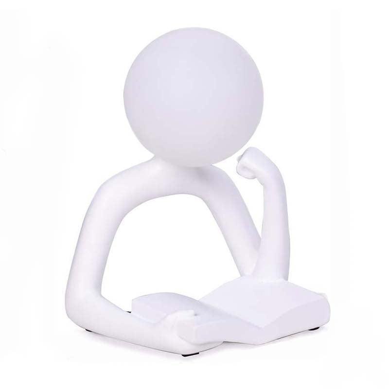White Thinker Statue LED Table Lamp photographed against a plain white background.