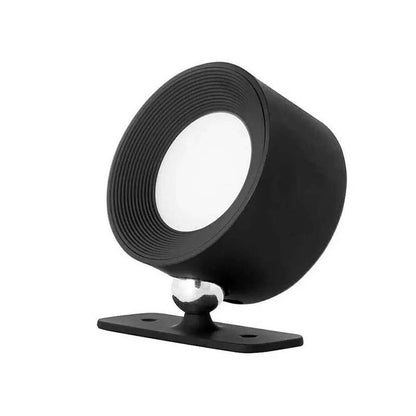 Black LED wall light with USB charging, rechargeable, touch and remote control, 3 brightness modes, 360° rotation, magnetic mount