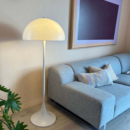 Umbrella-shaped floor lamp