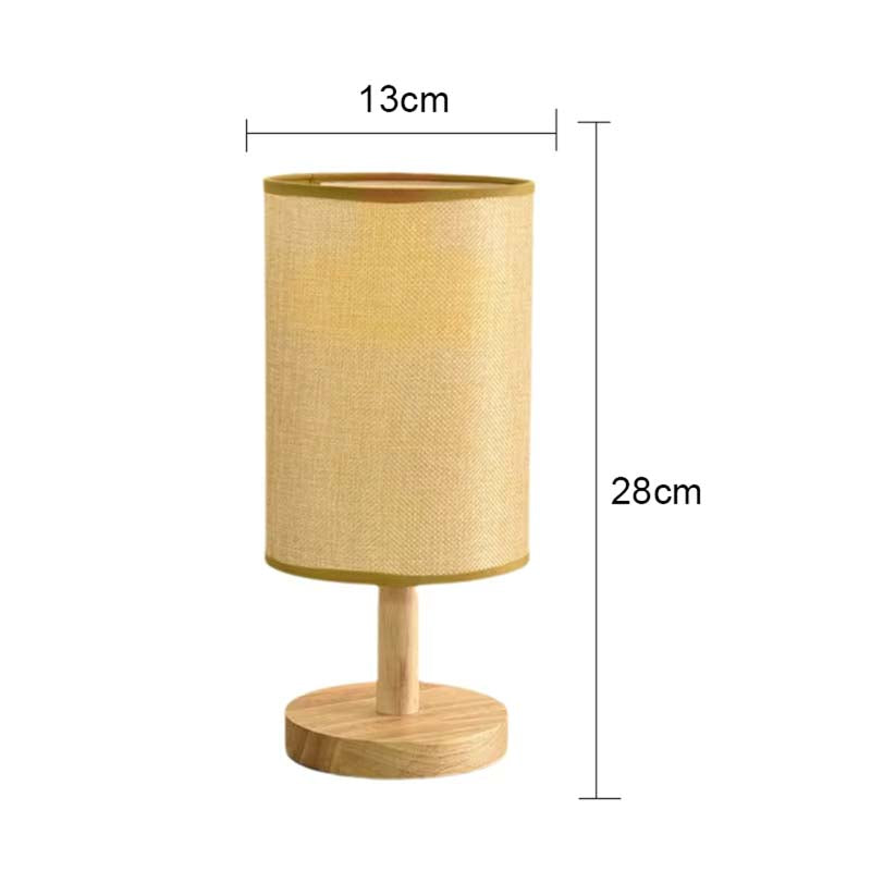Wooden bedside lamp