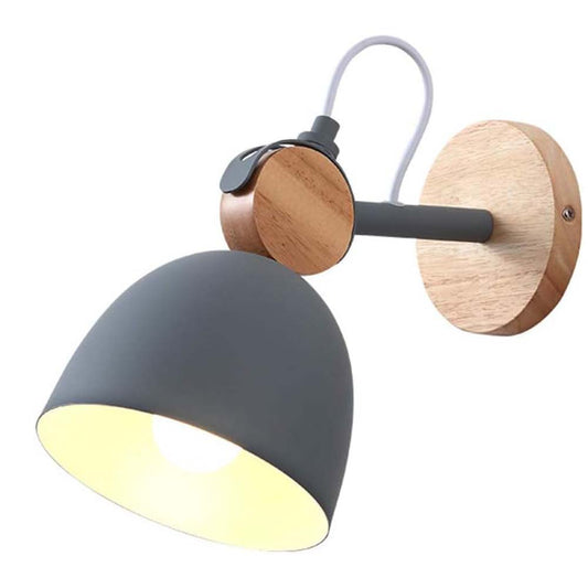 Modern LED light fixture in a dome shape.