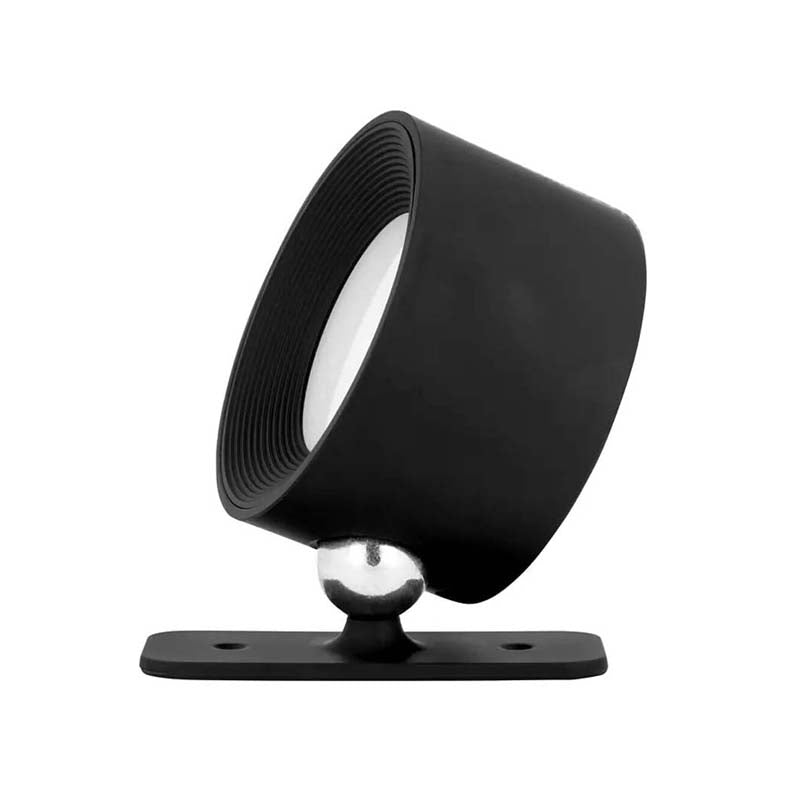 Black LED wall light with USB charging, rechargeable, touch and remote control, 3 brightness modes, 360° rotation, magnetic mount
