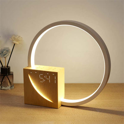 Table lamp-bedside alarm clock.