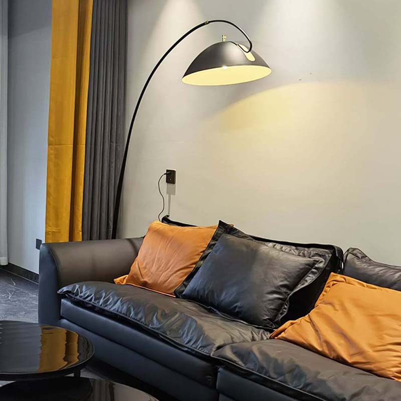 Arched bowl-shaped lamp