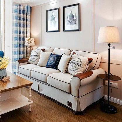 Modern Floor Lamp with Shelf in Scandinavian Style