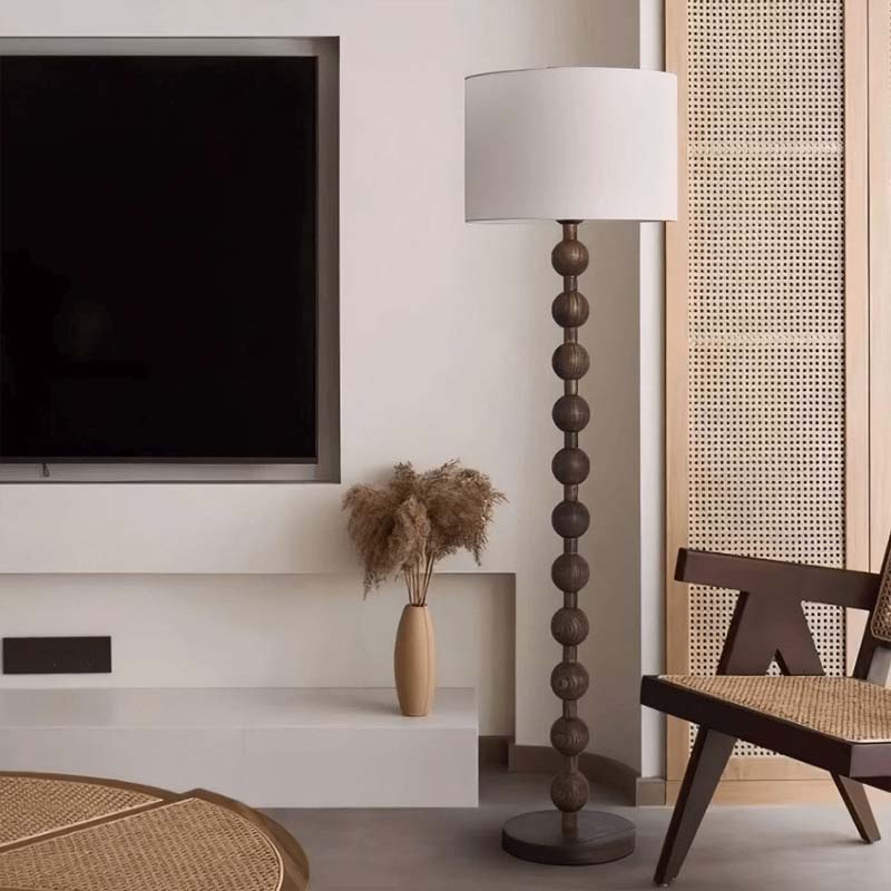 Floor lamp in Wabi-Sabi style