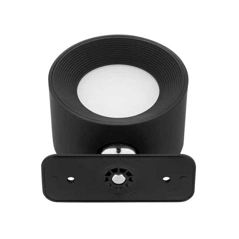 Black LED wall light with USB charging, rechargeable, touch and remote control, 3 brightness modes, 360° rotation, magnetic mount