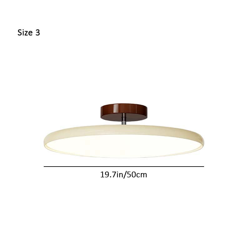 Ceiling light fixture with measurement details on a white background