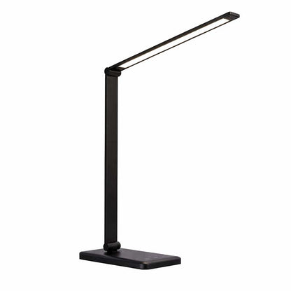Black LED desk lamp on a white background