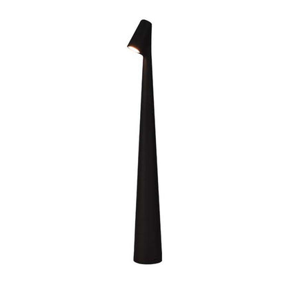 Black table lamp on a white background
