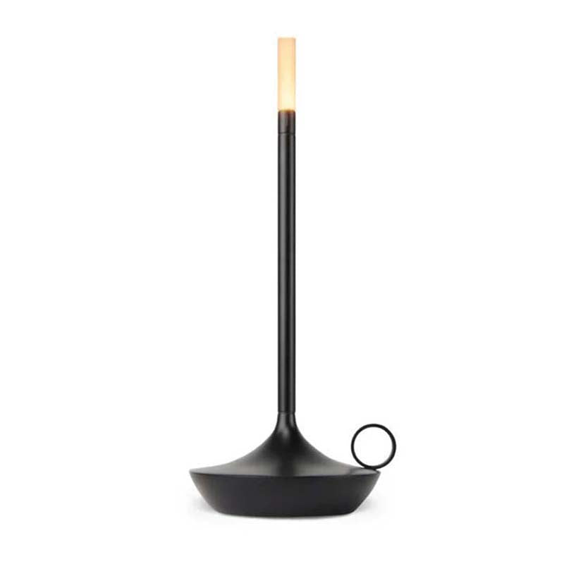 Black Touch Portable LED Candle Lamp on a white background