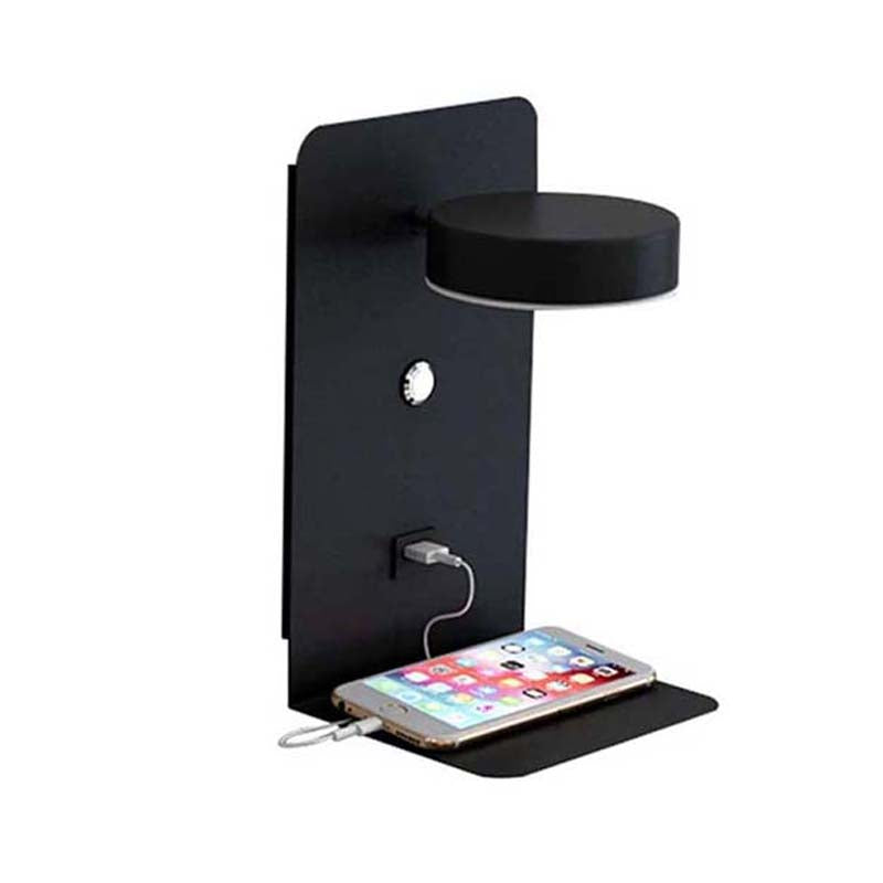 LED Bedside Night Light black on white background
