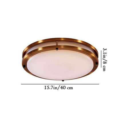 Ceiling light fixture with measurements on a white background