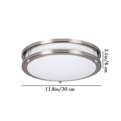 Ceiling light fixture with measurements on a white background