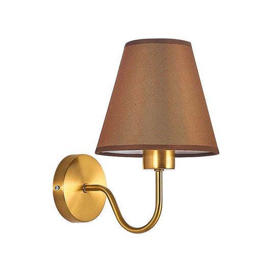 Wall Sconce in Scandinavian Style Made of Metal and Fabric