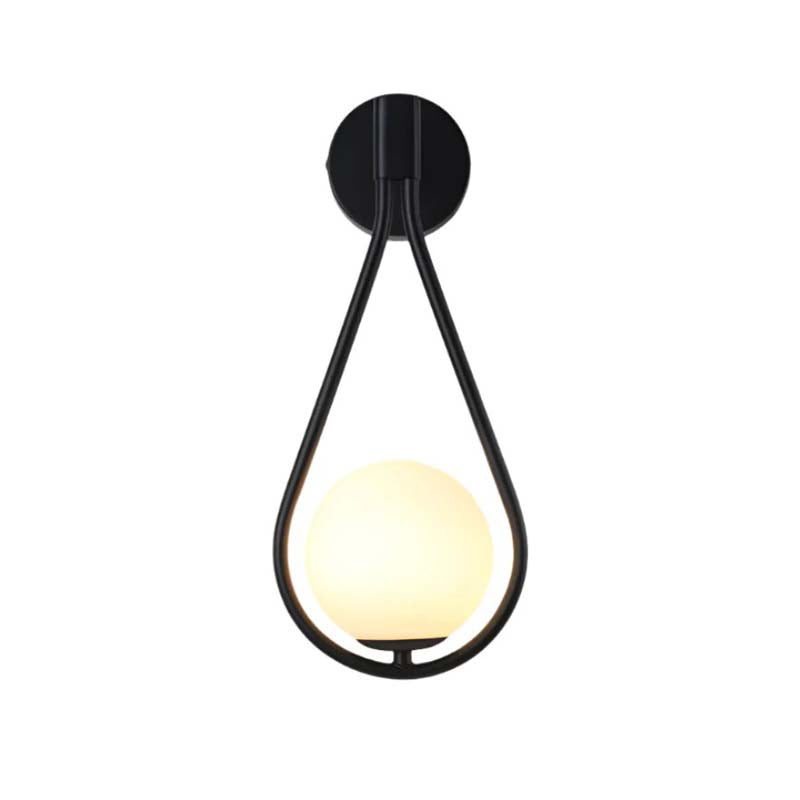 Modern Wall Sconce with Sphere in Loop