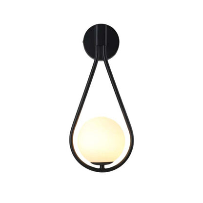 Modern Wall Sconce with Sphere in Loop