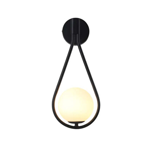 Modern Wall Sconce with Sphere in Loop