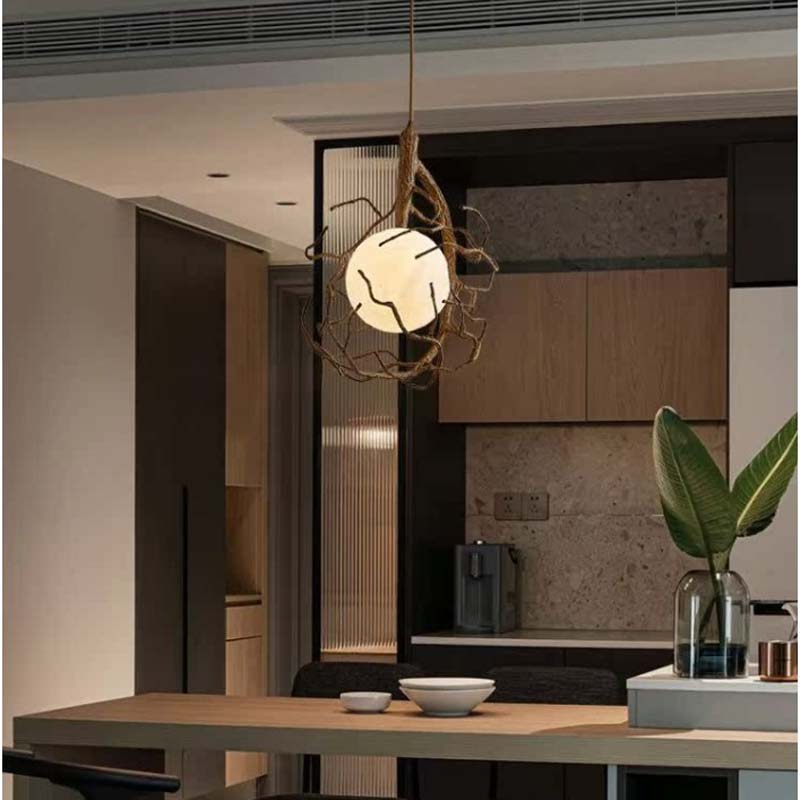 Forest Moon LED light in a home kitchen interior