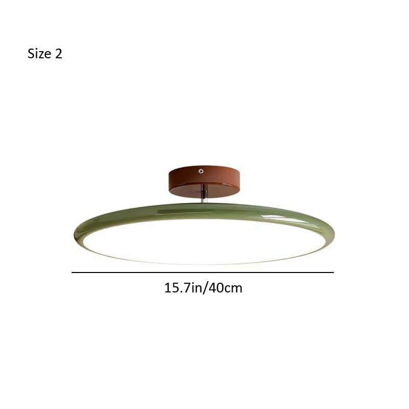 Ceiling light fixture with measurement details on a white background