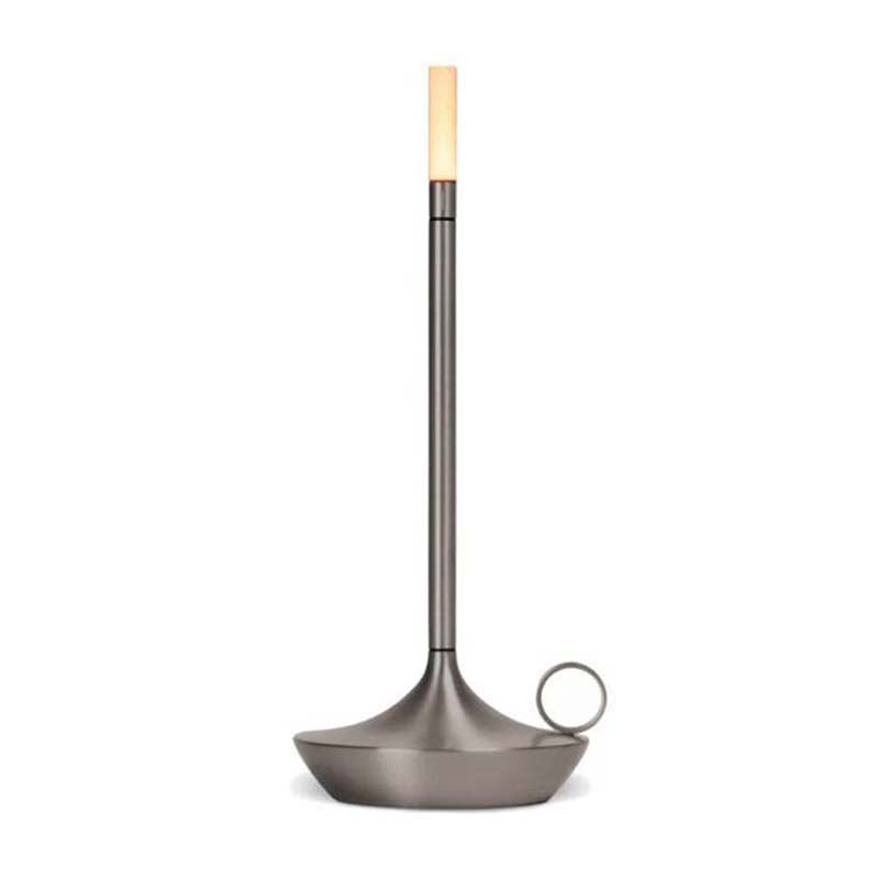 Gray Touch Portable LED Candle Lamp on a white background