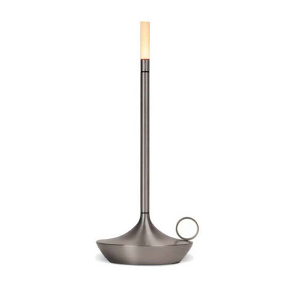 Gray Touch Portable LED Candle Lamp on a white background