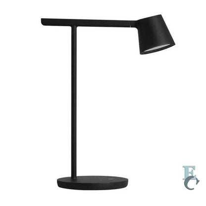 Black desk lamp on a white background