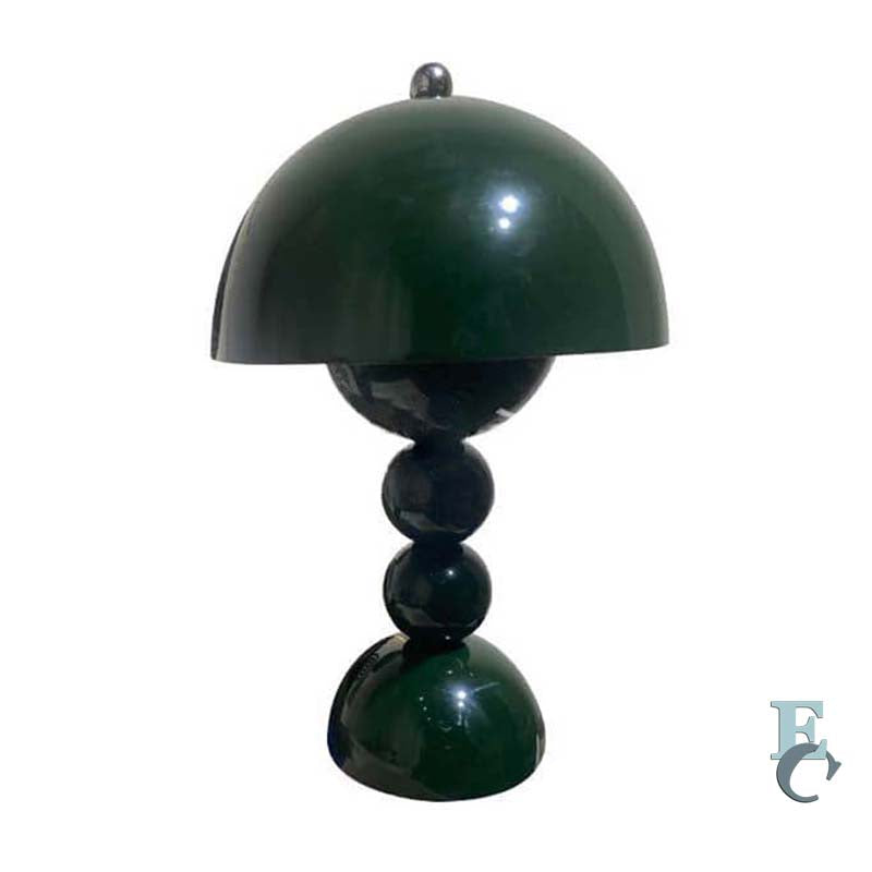 Black lamp with original design on white background