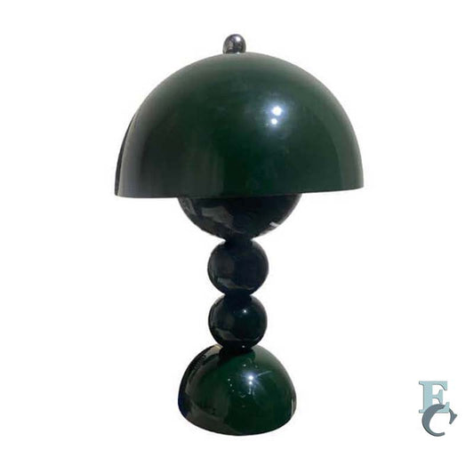 Black lamp with original design on white background