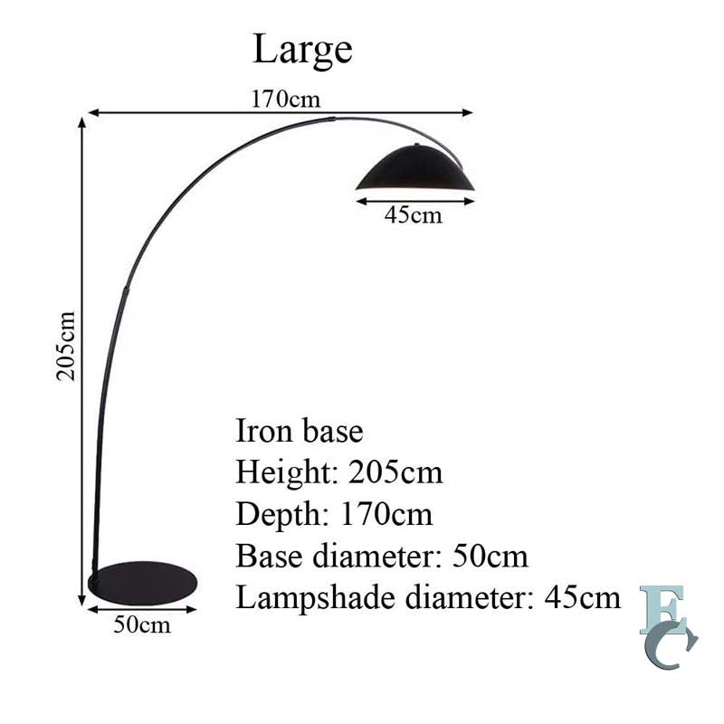 Arched bowl-shaped lamp