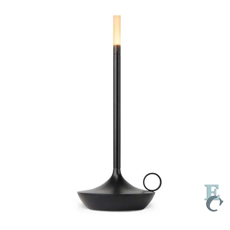 Black Touch Portable LED Candle Lamp on a white background