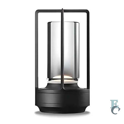 Black outdoor lamp with glass shade on a white background
