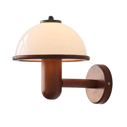 Wall lamp in the shape of a mushroom