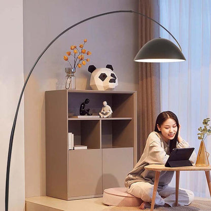 Arched bowl-shaped lamp