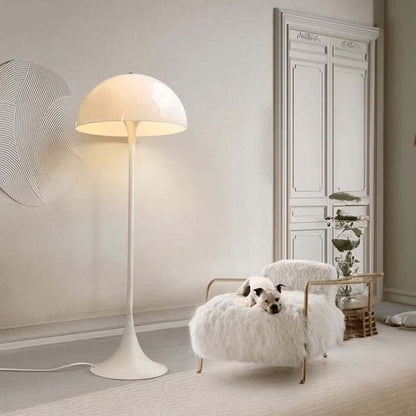 Umbrella-shaped floor lamp