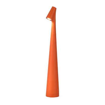 Orange table lamp on a white background