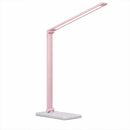 Pink desk lamp on a white background