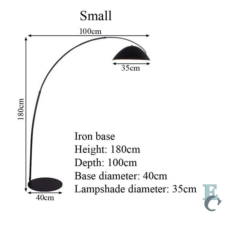 Arched bowl-shaped lamp