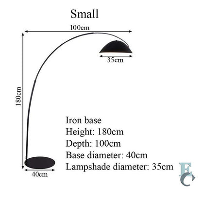 Arched bowl-shaped lamp