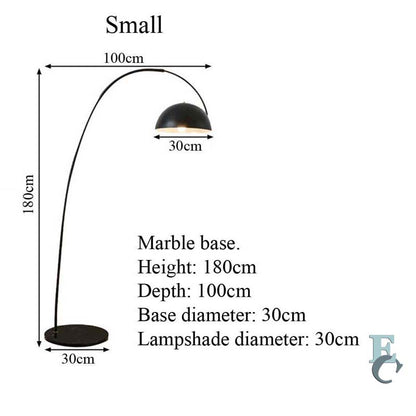 Arched bowl-shaped lamp