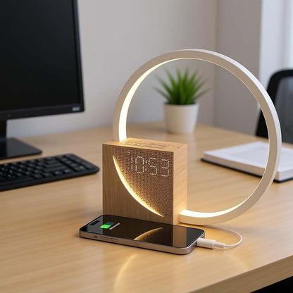 Cozy bedroom wake up light with relaxing warm glow