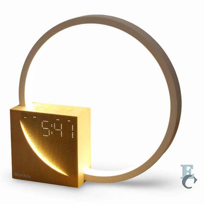 Wake up light sunrise alarm clock with warm night light and soft ambient bedroom lighting
