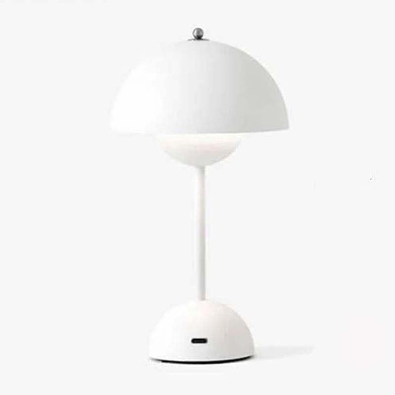 White table lamp on a white background